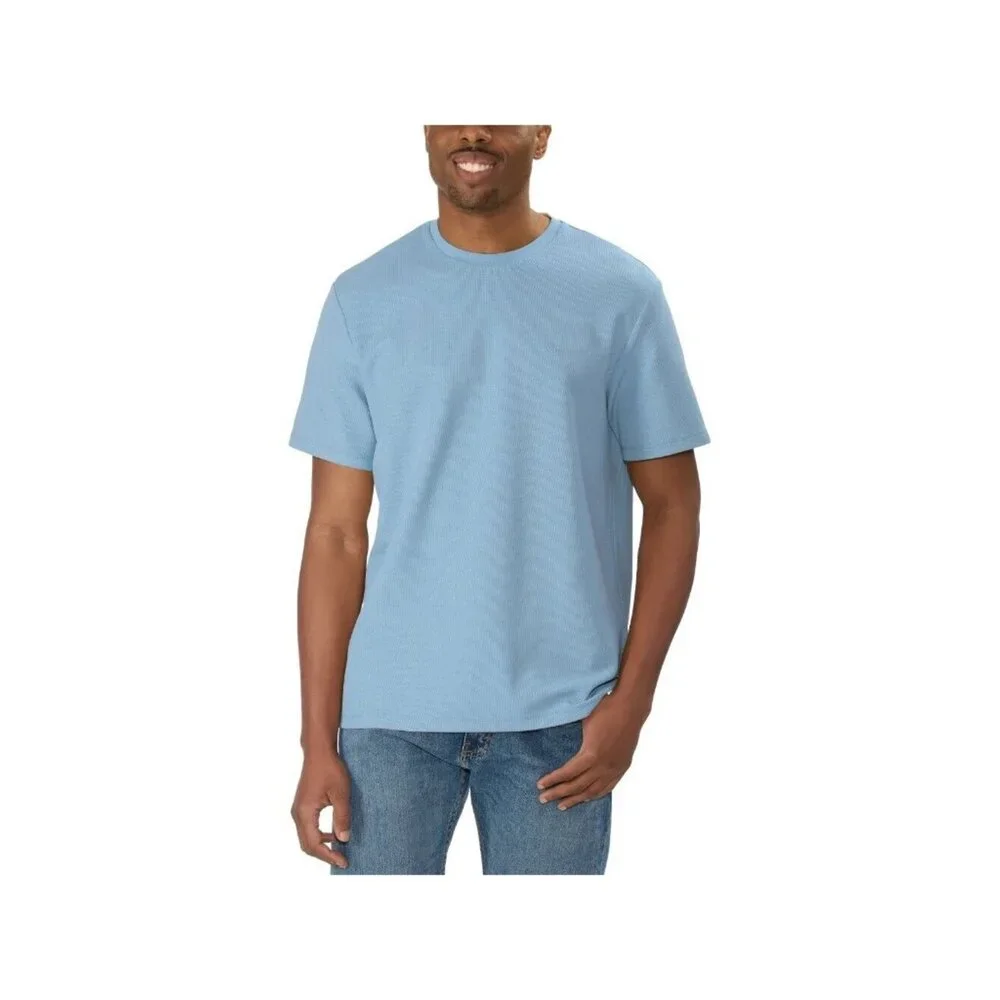 NWT Calvin Klein Men's L Refined Knits Blue Crewneck T-Shirt